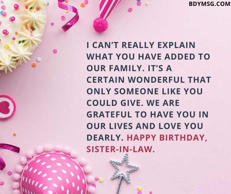 Happy Birthday Messages for Sister in Law