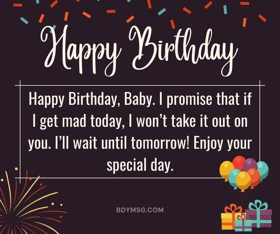 45 Funny Birthday Wishes for Him (Boyfriend/Husband) - BDYMSG 45 Funny Birthday Wishes for Him (Boyfriend/Husband) - BDYMSG