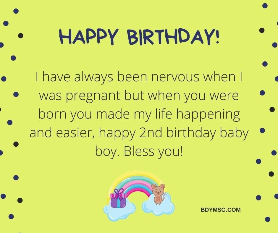 2nd Birthday Wishes for Baby Boy