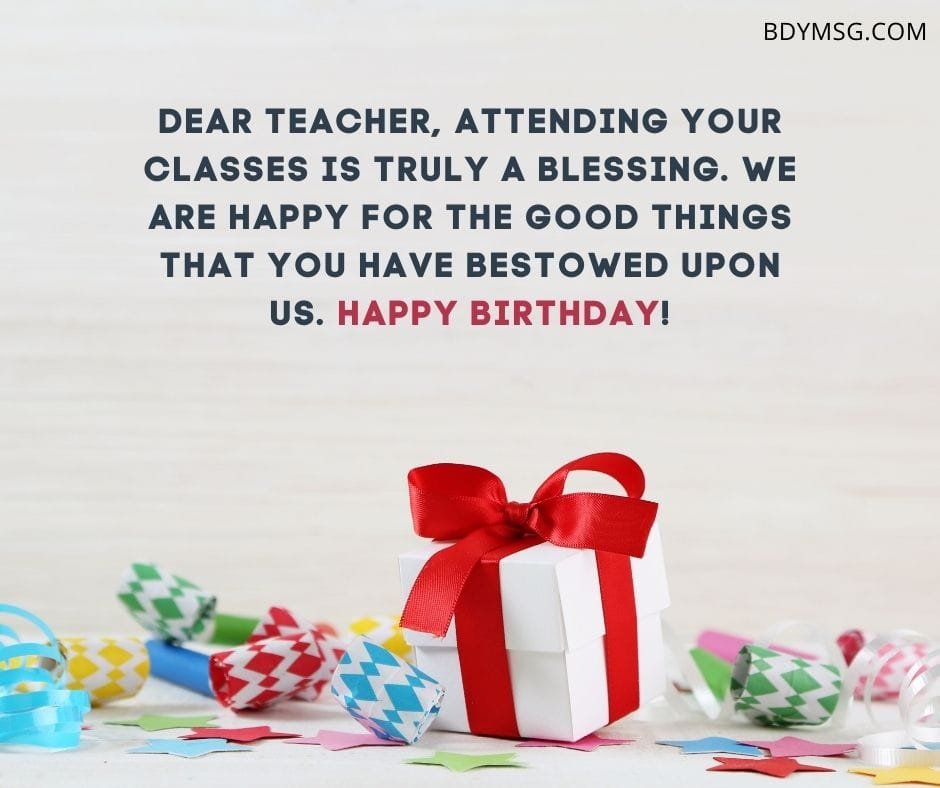 Happy Birthday Wishes for Favorite Teacher