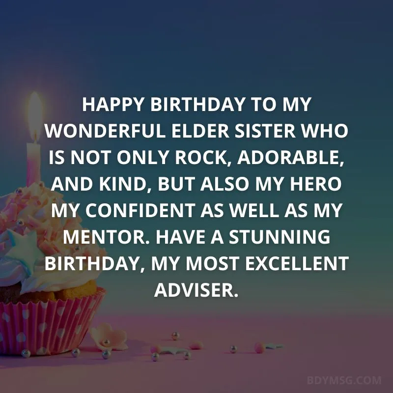 Happy Birthday Wishes for Elder Sister