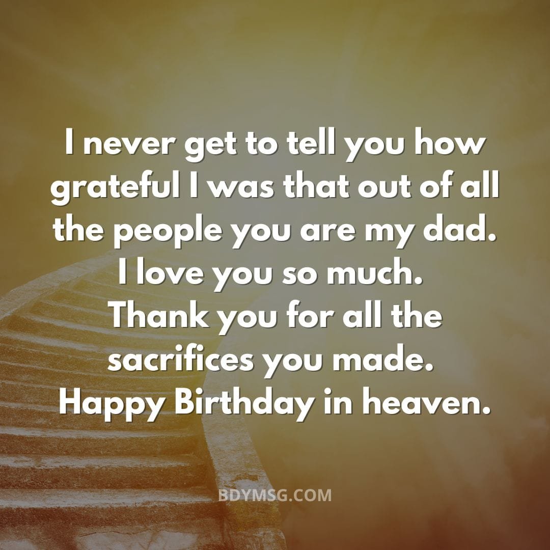 Birthday Wishes for Dad in Heaven