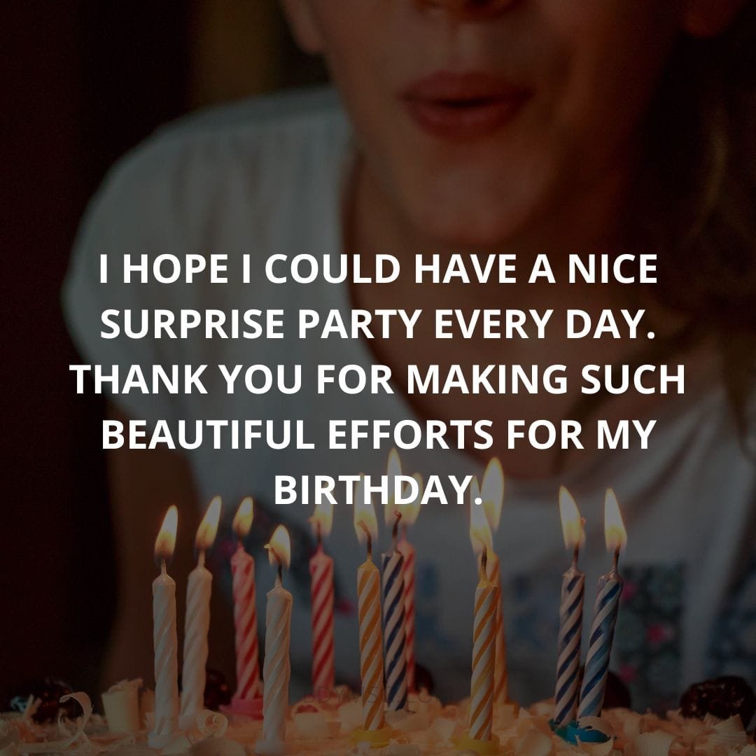 60 Thank You Messages for Birthday Surprise - BDYMSG